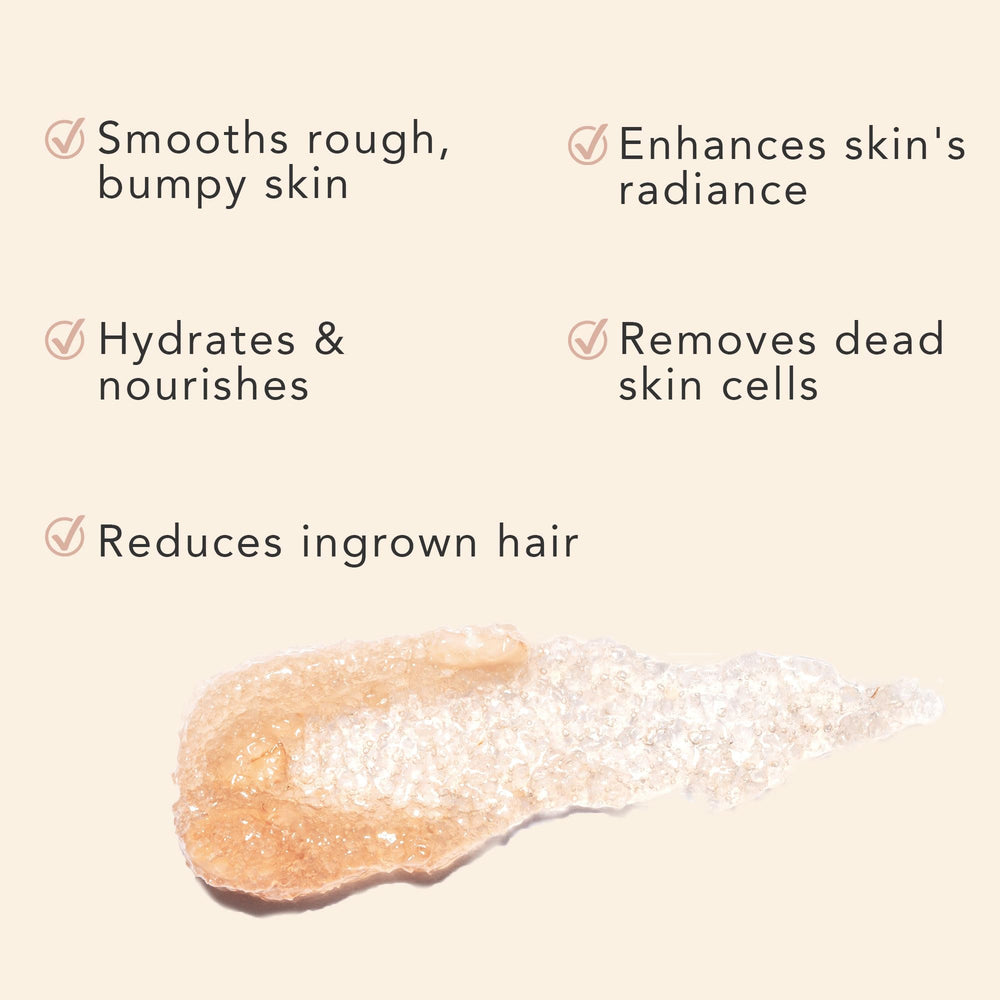 Hands applying Beauty by Earth scrub for dry skin exfoliation