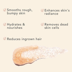 Hands applying Beauty by Earth scrub for dry skin exfoliation