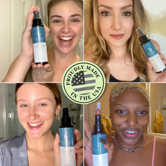 Beauty by Earth Hyaluronic Toner application during morning routine