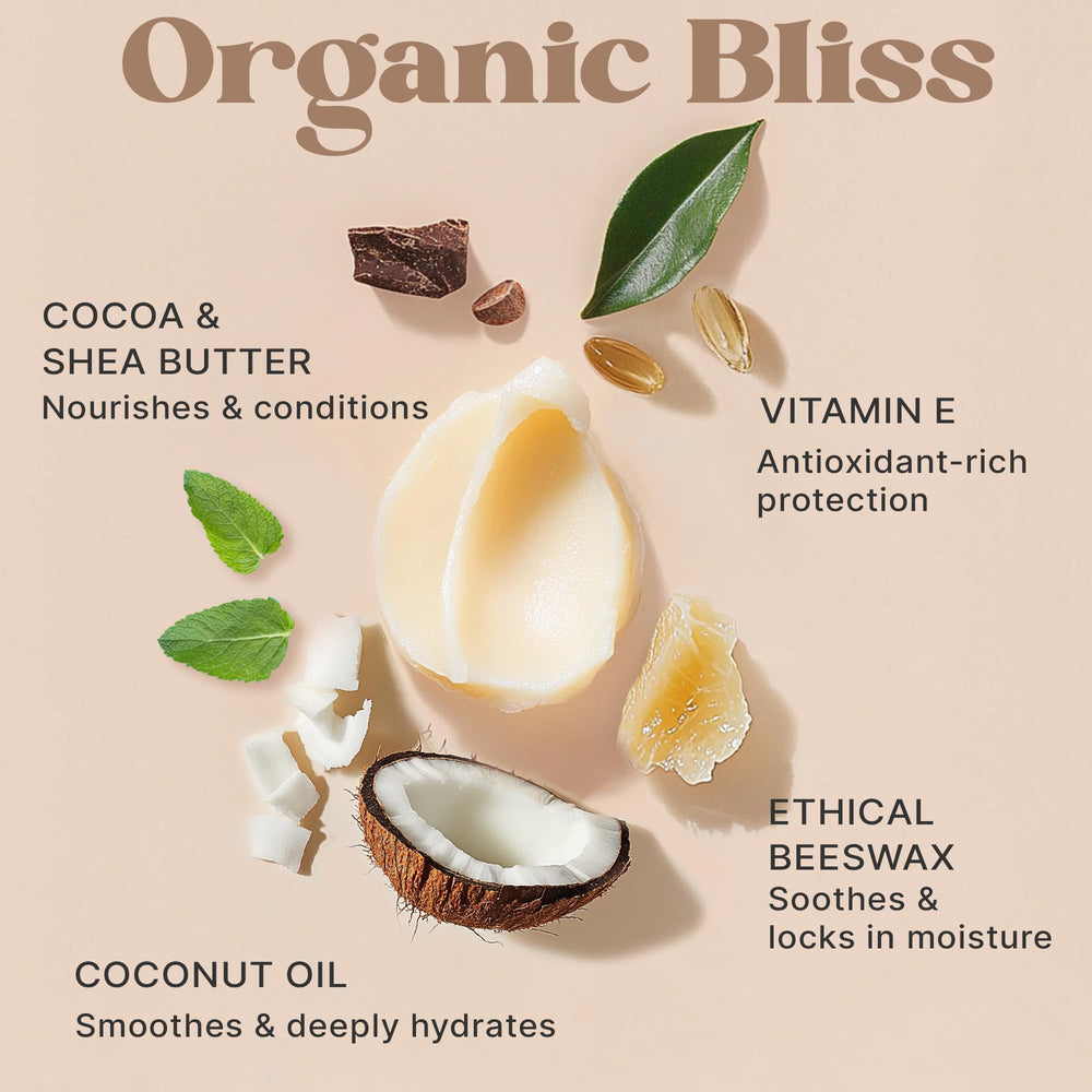 Application shot of Beauty by Earth lip balm providing long-lasting moisture.