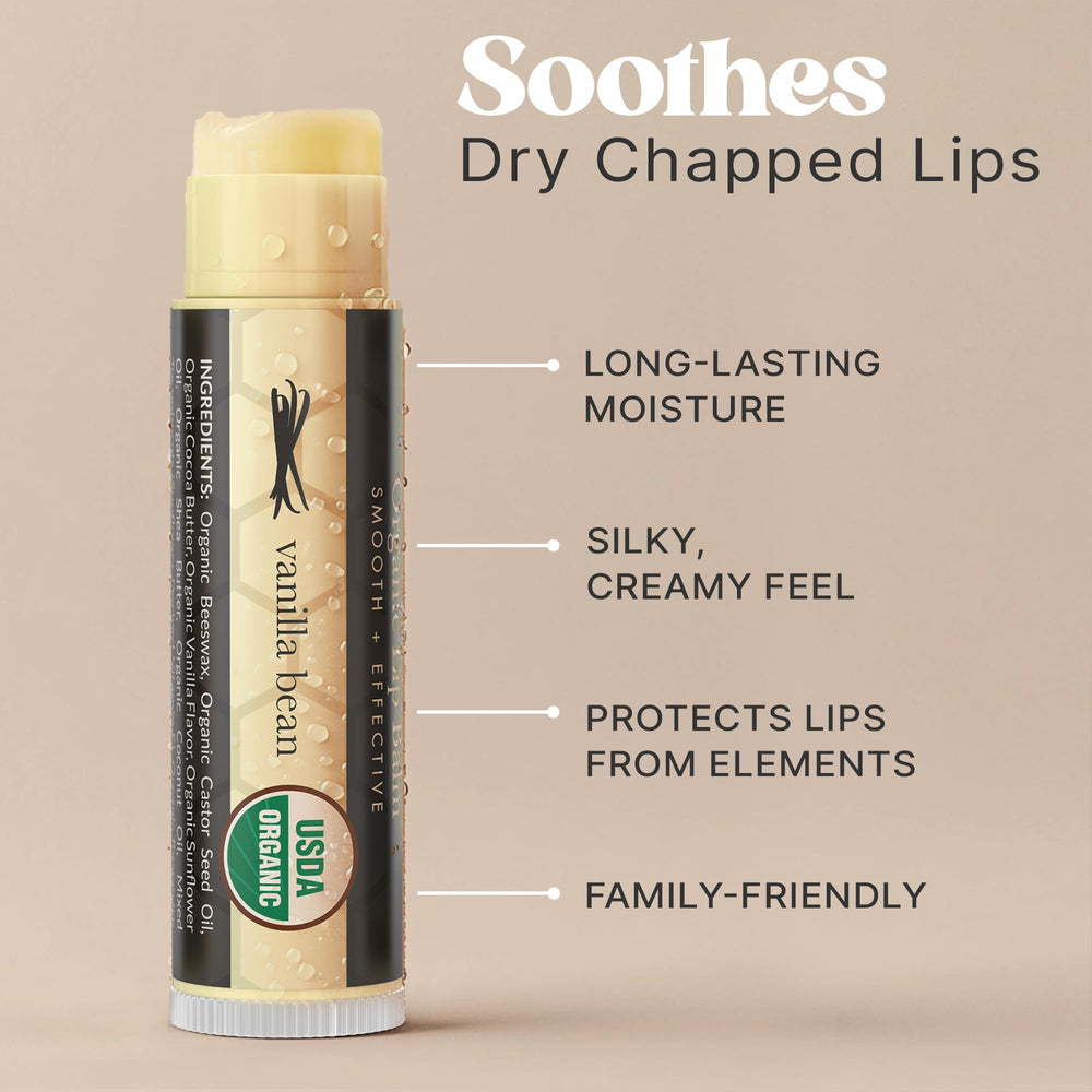 Lip balm texture close-up showing smooth glide and hydration.