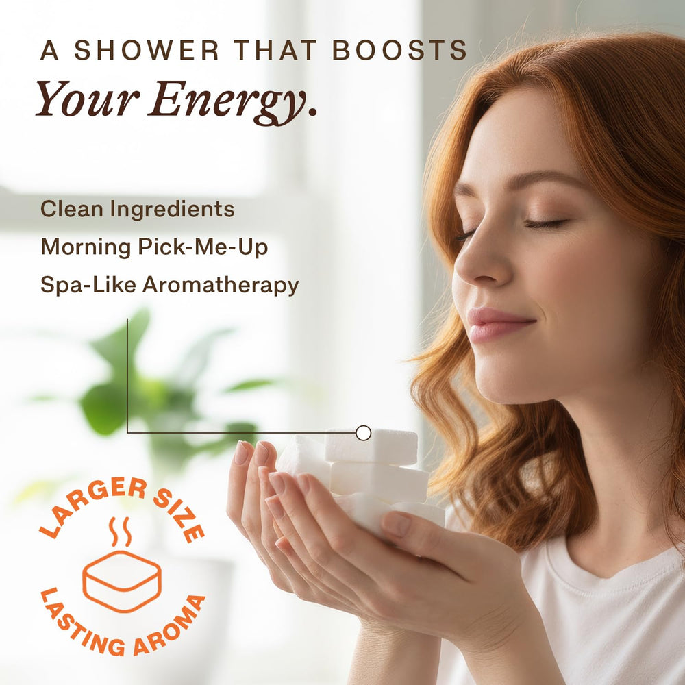 Beauty by Earth long-lasting aroma tablet delivers extended citrus notes during your shower