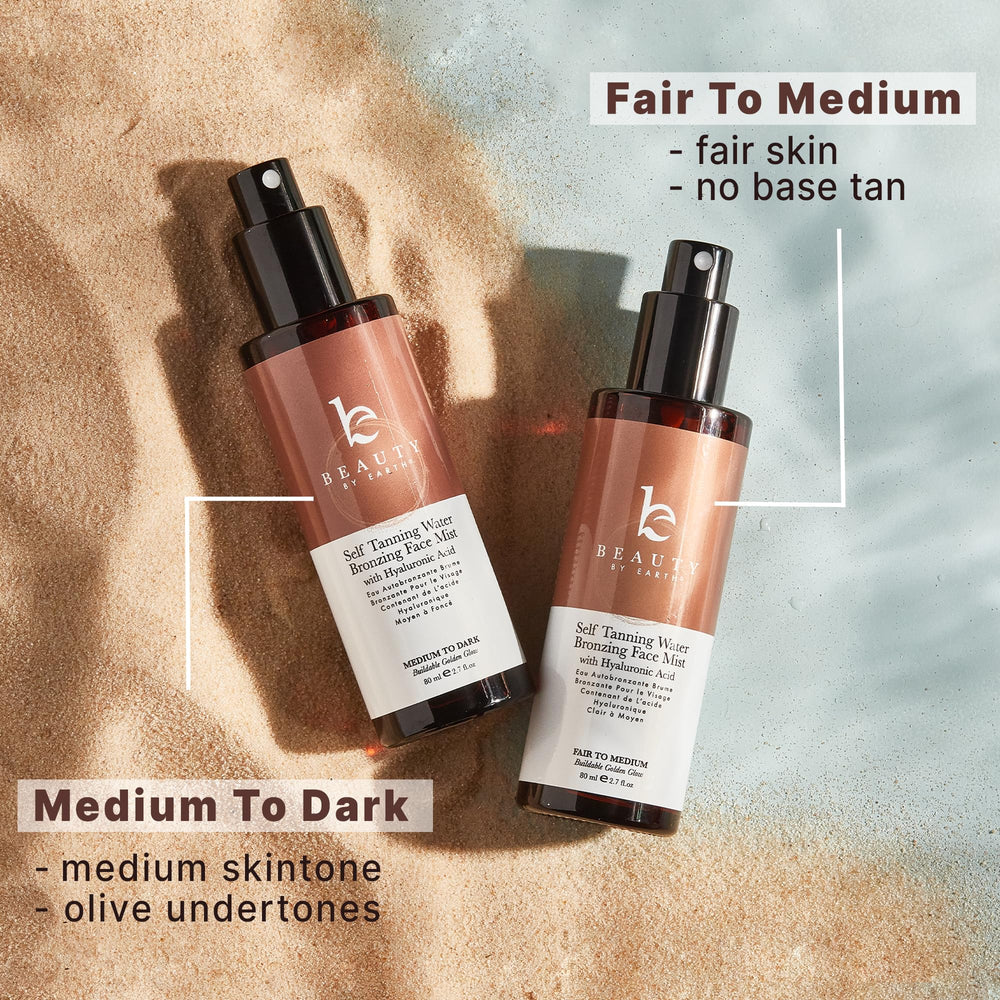 Beauty by Earth no orange tint formula supports natural-looking tan.