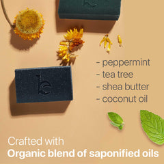 Organic shea butter and rosemary extract help hydrate skin.