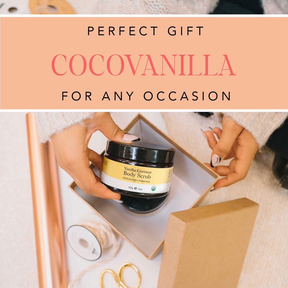 Packaging of Beauty by Earth Vanilla Coconut Scrub highlights USA made and organic ingredients