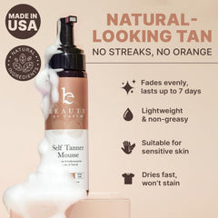 Beauty by Earth mousse application with glove for even coverage