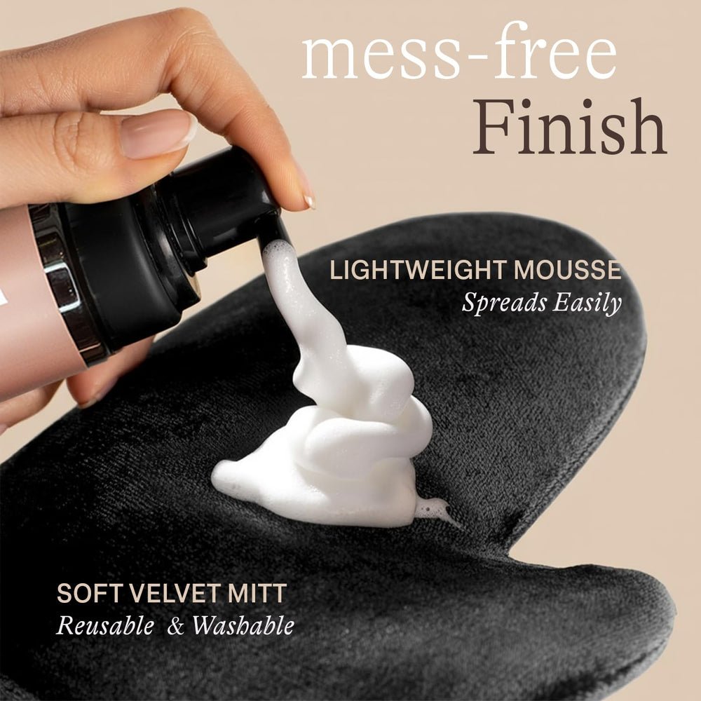 Beauty by Earth travel-size kit fits in bags for on-the-go tanning.