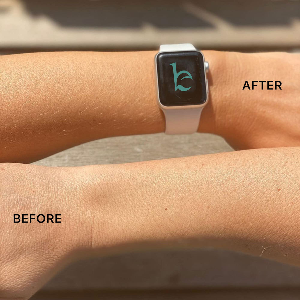 USA-made self-tanner label highlighting clean ingredients and safety.