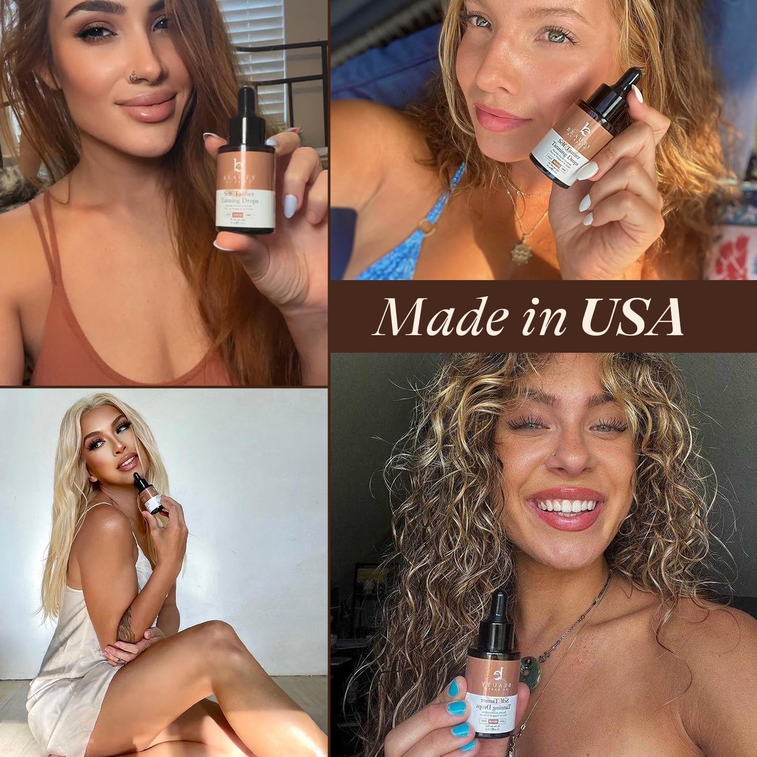 Beauty by Earth self-tanning drops travel-friendly bottle for on-the-go use