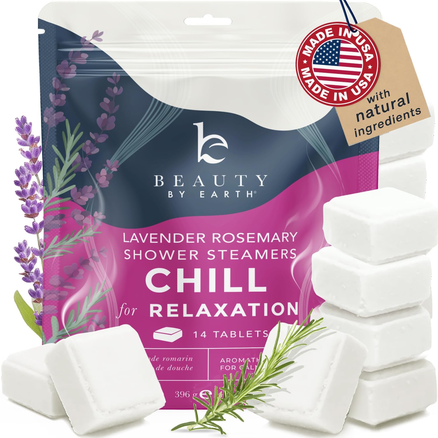 Beauty by Earth lavender drops shower steamer delivers calming lavender aroma during a spa-like shower.