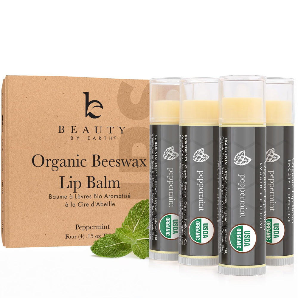 Beauty by Earth peppermint lip balm in a jar for daily hydration.