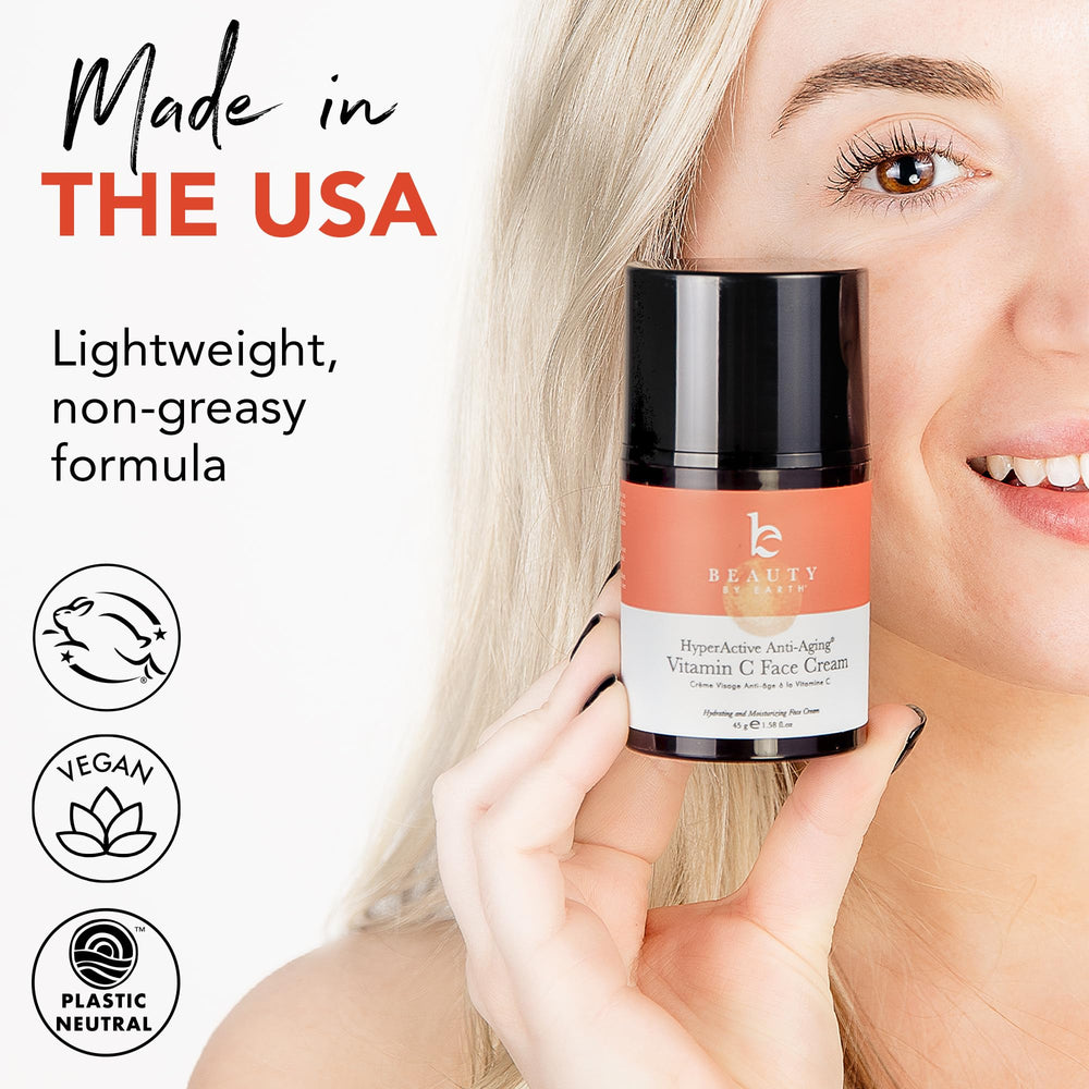 Beauty by Earth Vitamin C in-hand application demonstrates quick absorption.