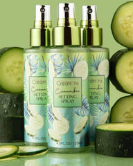 Beauty Creations Cucumber Setting Spray packaging, compact and travel-ready.