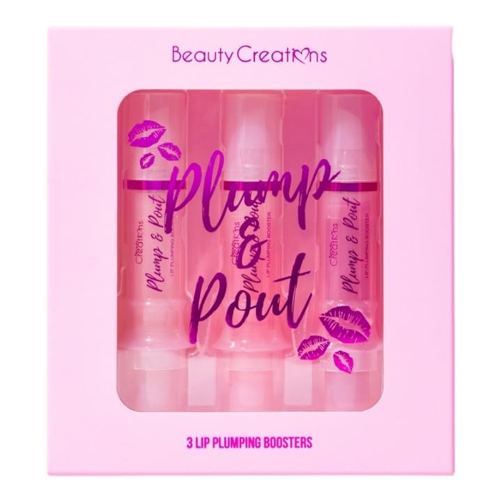 Beauty Creations Plump & Pout gloss set swatches reveal rich color