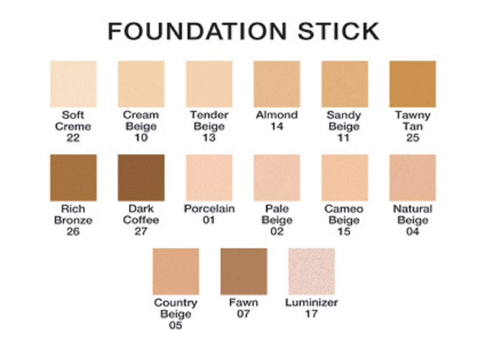 Beauty Deals Creamy Conditioning Foundation Stick swatch on hand shows shade Tender Beige and blendable formula.