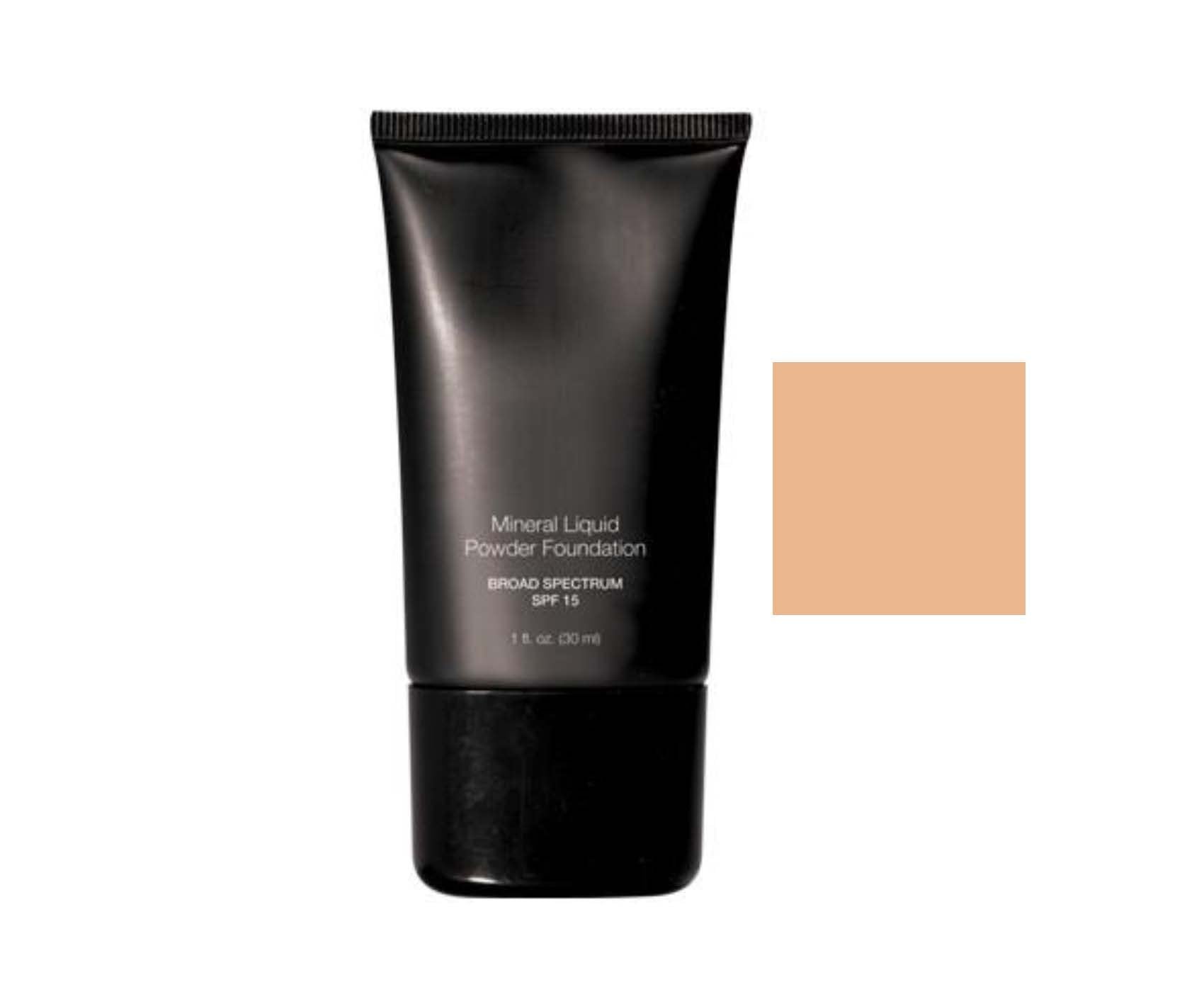 Beauty Deals Mineral Foundation Cameo Beige being pumped for even coverage with SPF 15
