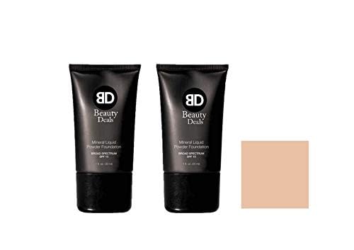Beauty Deals Mineral Foundation swatch showing silky soft powder finish on skin