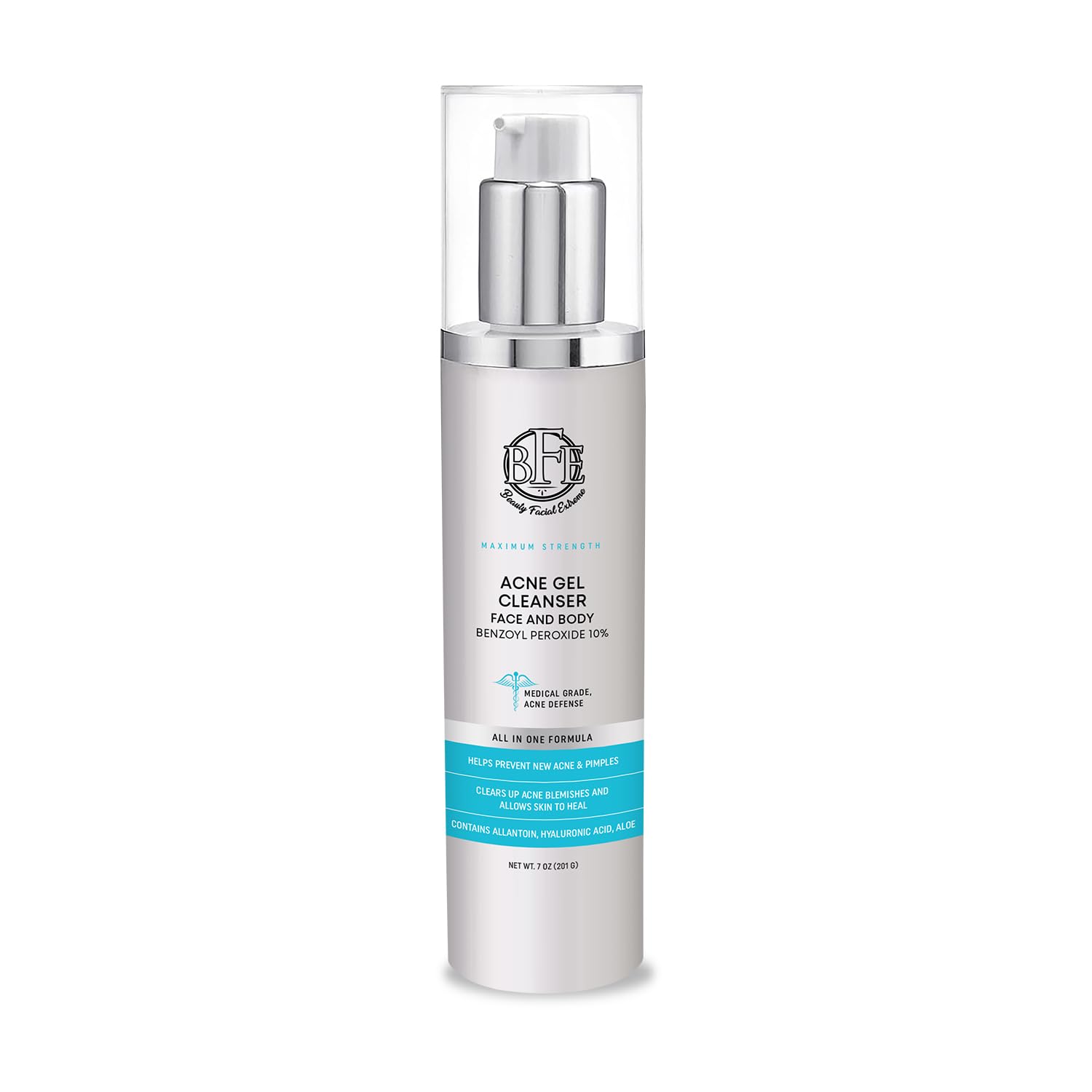 Beauty Facial Extreme acne wash bottle delivering deep cleansing for clearer skin.