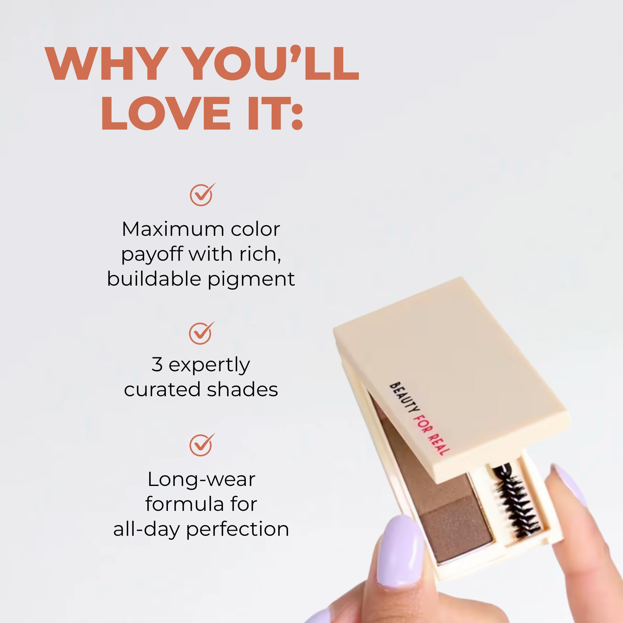 Angled brush application using Brow Max Ombre Powder for precise definition.
