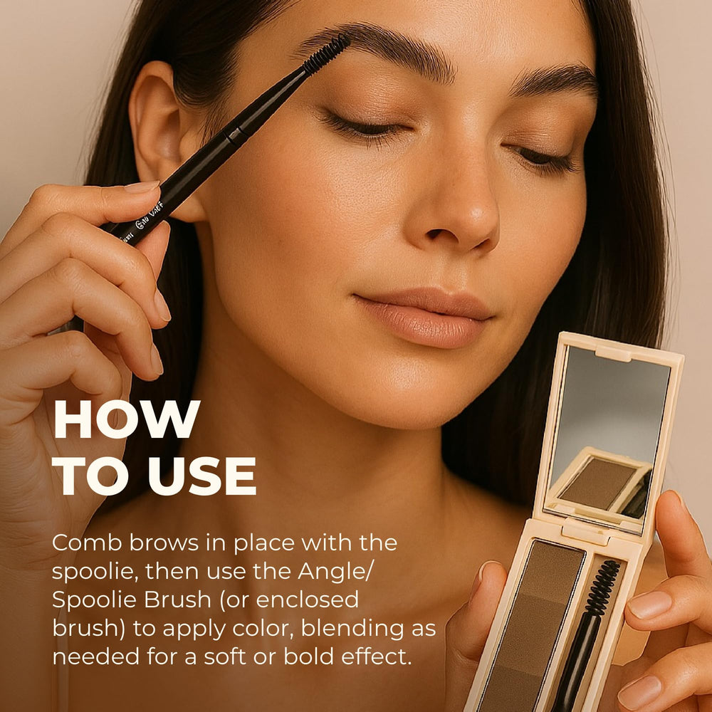 Close-up of Brow Max Ombre Powder texture for seamless blending.