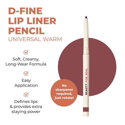 Beauty For Real D-Fine lip liner pencil applying with precise application.