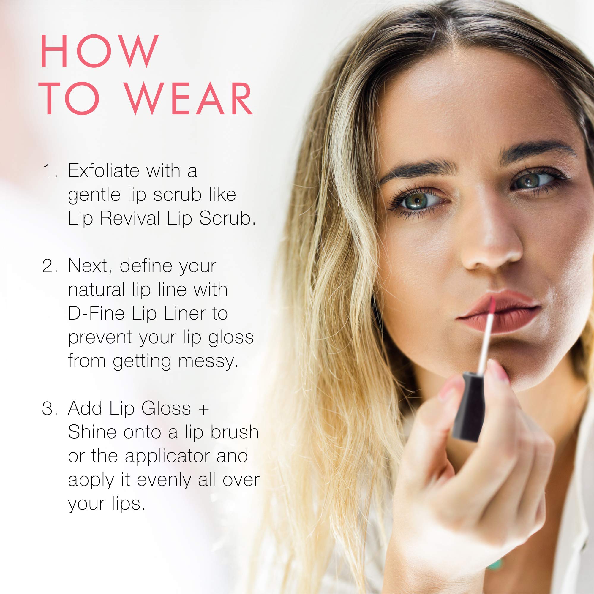Beauty For Real lip gloss delivers high shine with a non-sticky feel