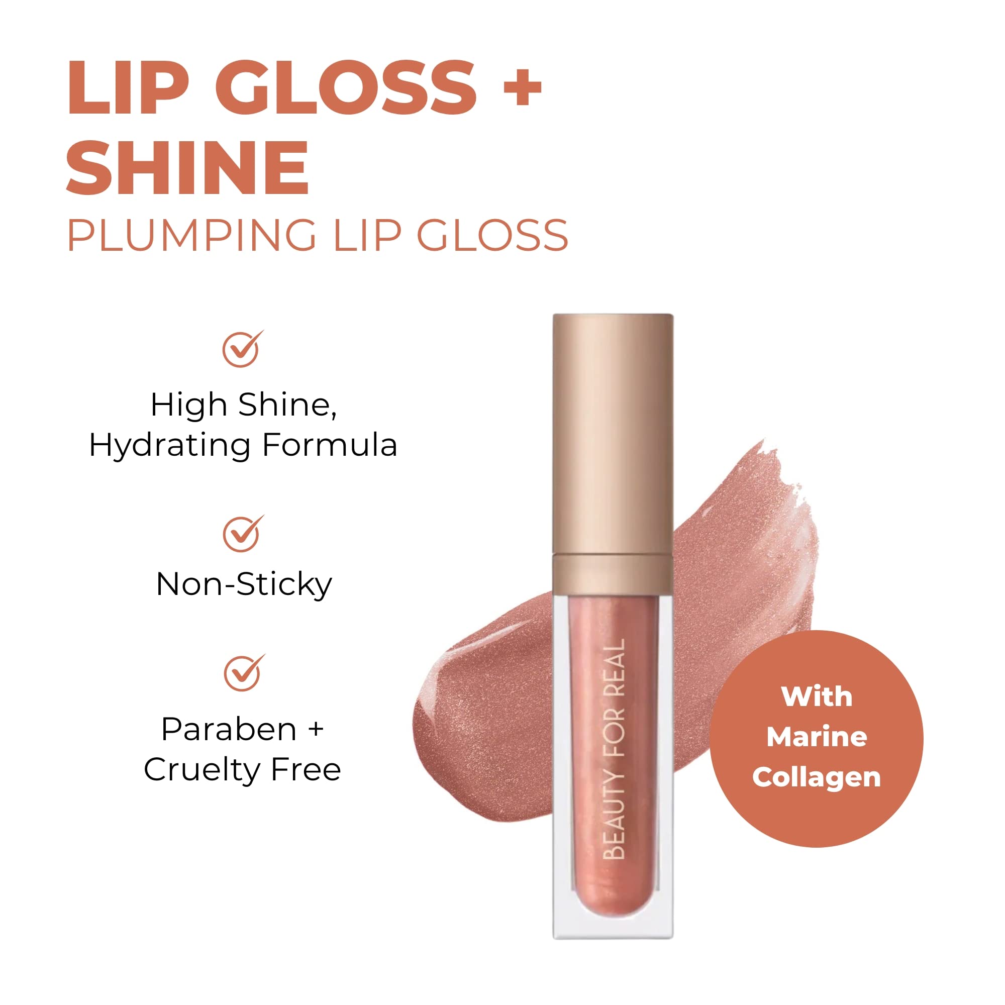 beauty for real gloss mirror-on-tube enables precise reapplication day or night