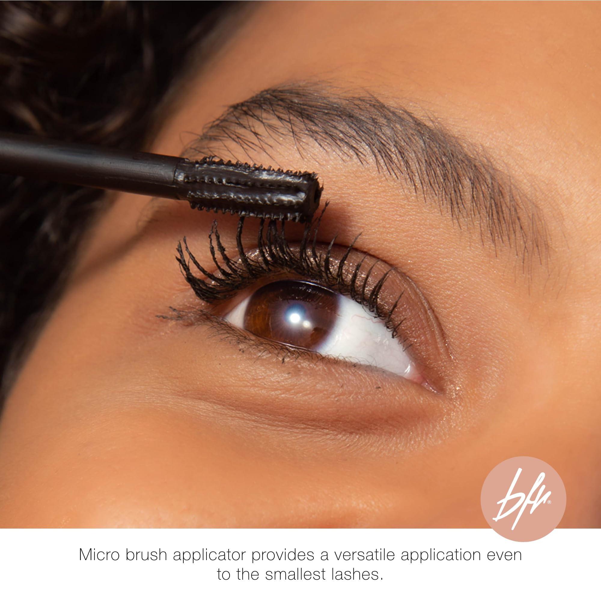 Beauty For Real Hi-Def Mascara Just Black lashes after one coat with added length