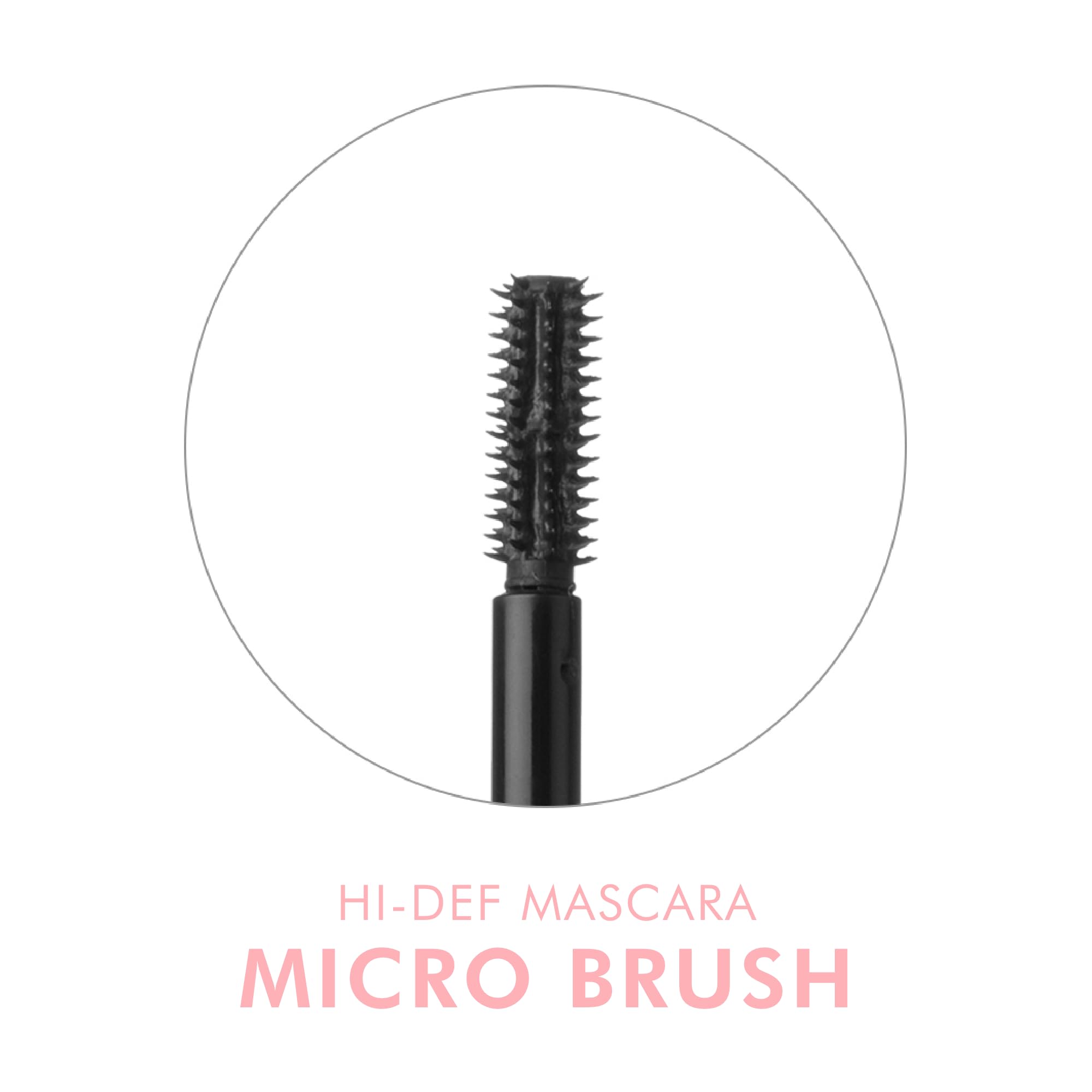 Beauty For Real Hi-Def Mascara Just Black micro brush detail for precise lash separation