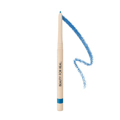 Beauty For Real I-Line 24-7 Eyeliner Peacock swirl shows vivid blue pigment with long lasting color.