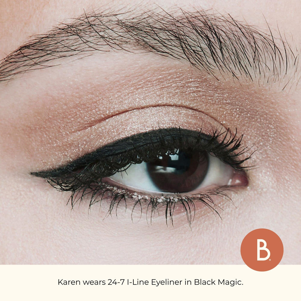 Beauty For Real I-Line 24-7 eyeliner smooth glide for precise lines.