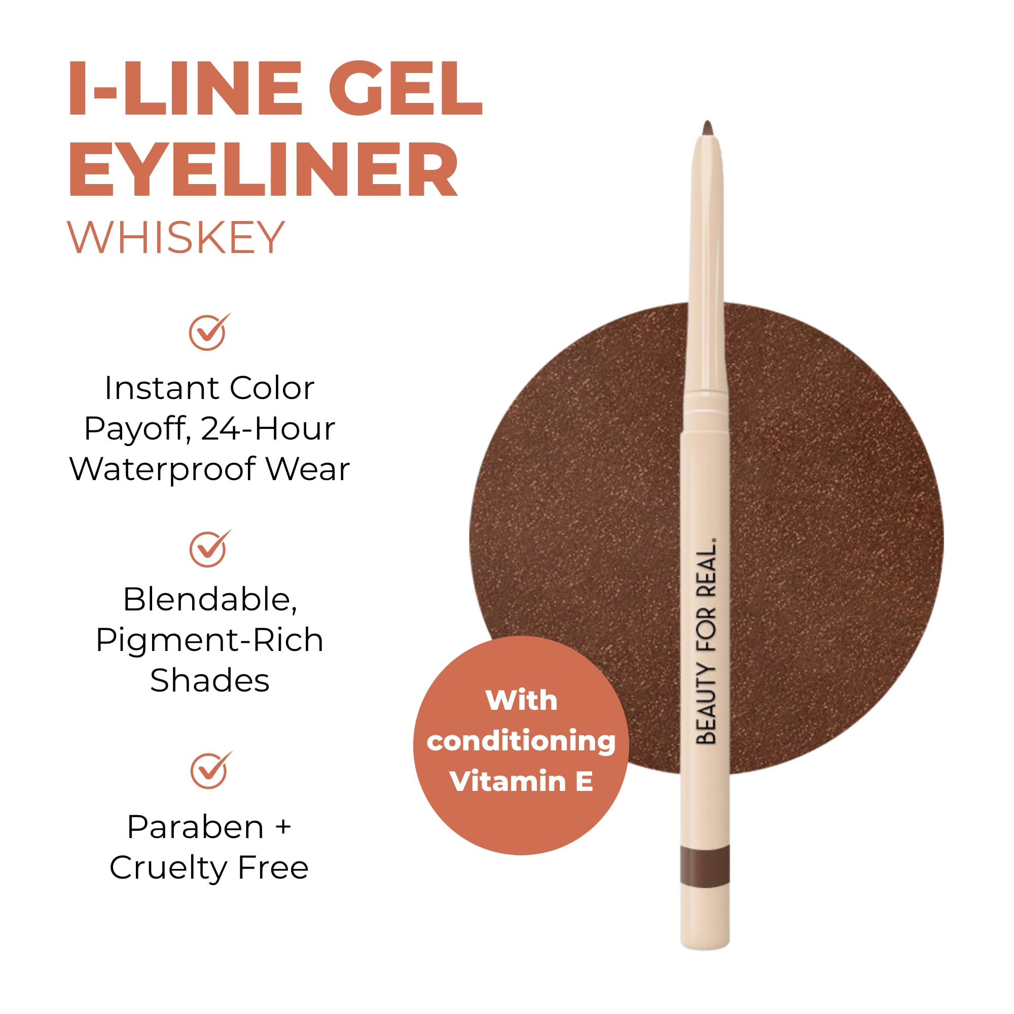 Beauty For Real I-Line Whiskey twist-up delivers mess-free, ready-to-use color.