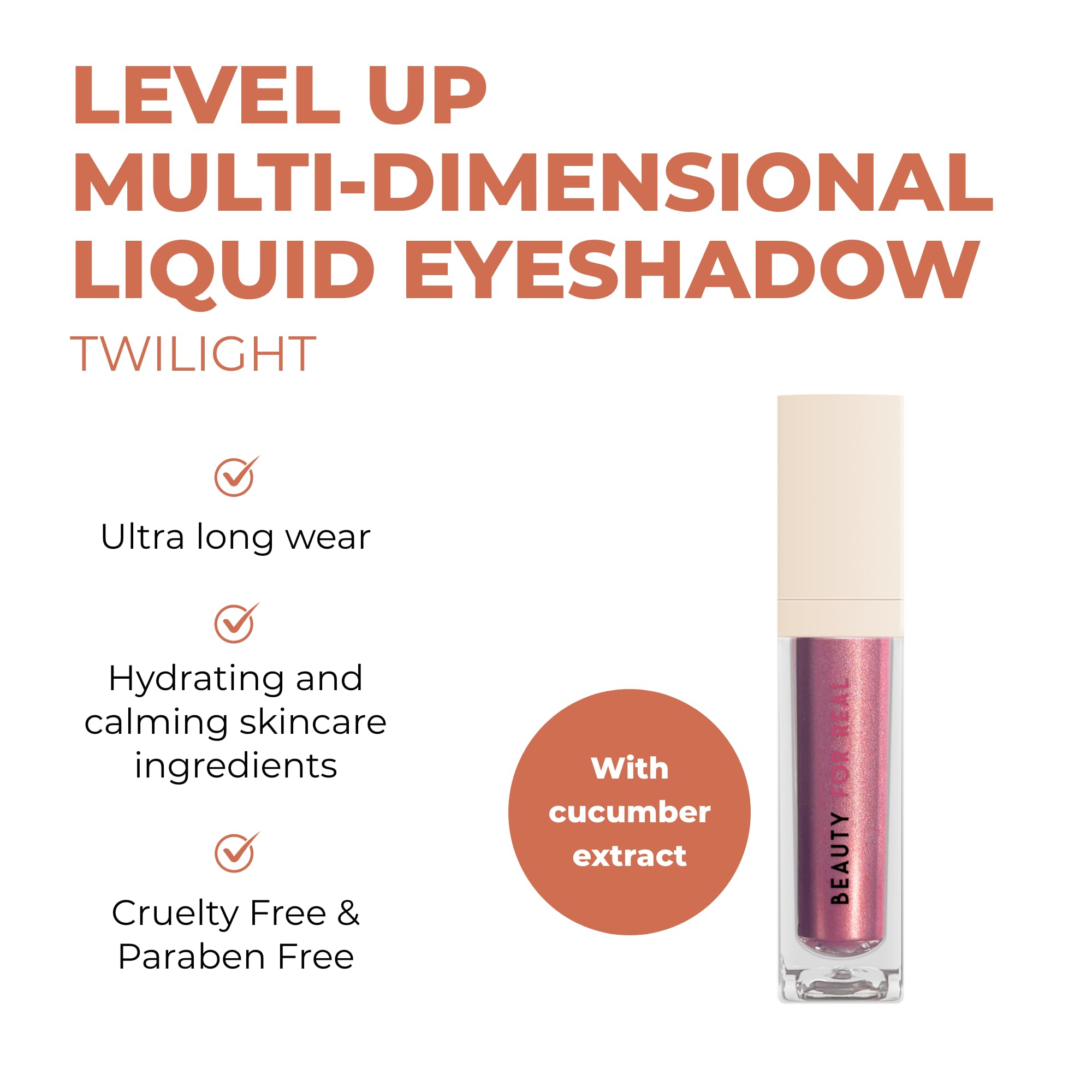 Beauty For Real Level Up Twilight swirl on lid demonstrates multi-dimensional blend for seamless shading.