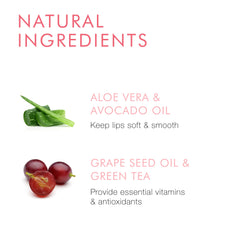 Beauty For Real lip gloss with aloe vera and avocado oil for soft lips.