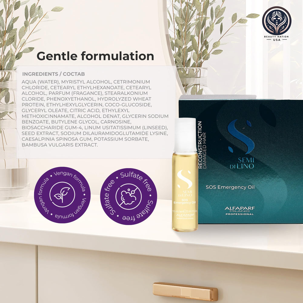 Beauty Nation USA Alfaparf SOS Reconstruction oil with cap bundle for enhanced performance