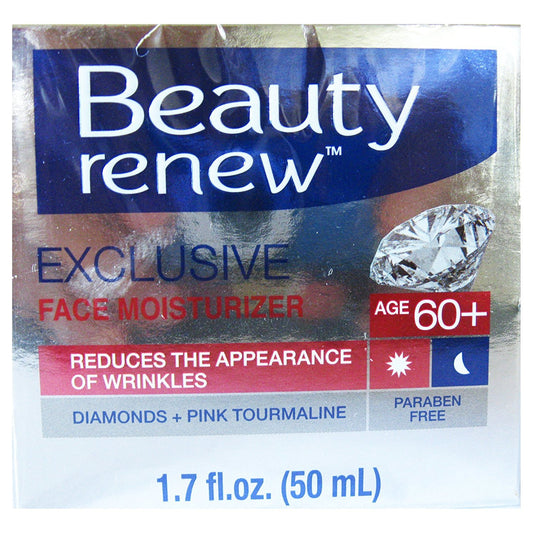 Beauty Renew 60+ Day & Night Cream with diamond particles for radiant hydration.