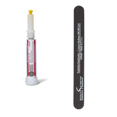 Beauty Secrets nail glue bottle pour for mess-free, precise tip application.