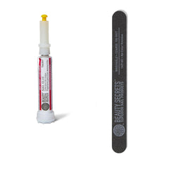 Beauty Secrets nail glue with precision tip ensures mess-free application.