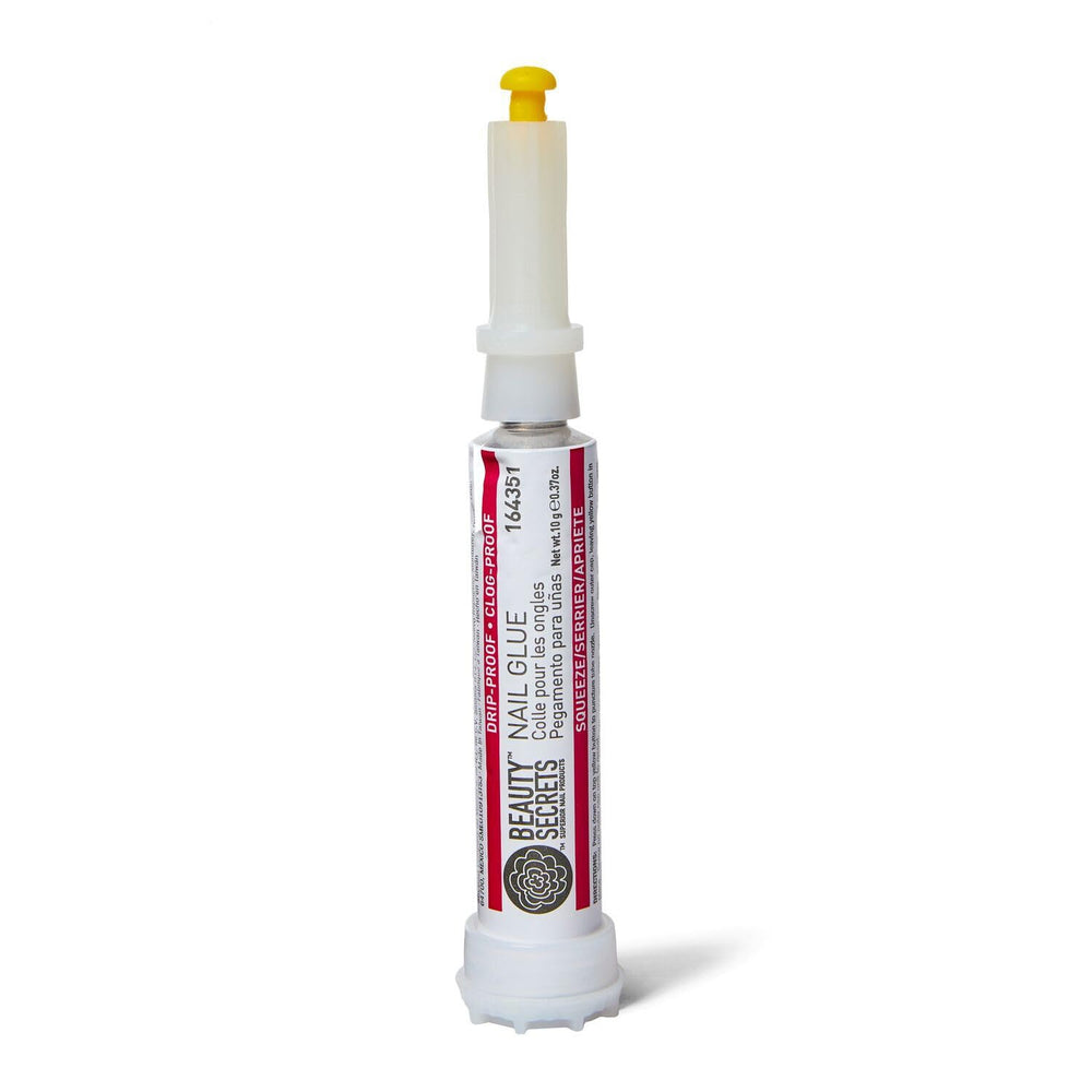 Beauty Secrets Nail Glue supports strong bonds for tips and natural nails.