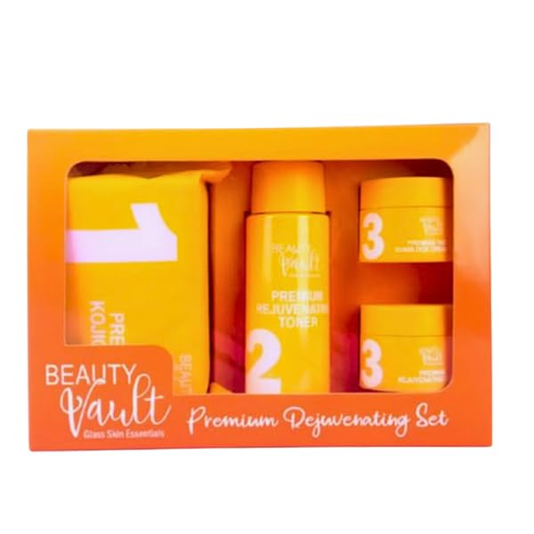 Beauty Vault Premium skincare set bottle pour for a refreshing cleanse and hydration.