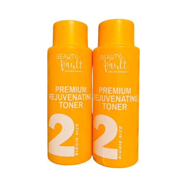 Beauty Vault Premium Toner bottle closed, ready for refreshing cleanse
