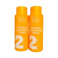 Beauty Vault Premium Toner bottle closed, ready for refreshing cleanse