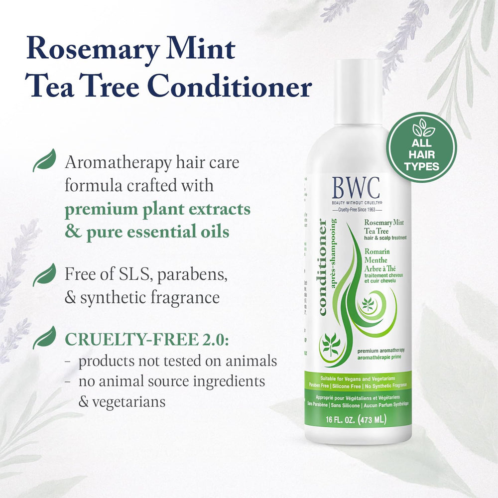 Beauty Without Cruelty conditioner ingredients panel with organic oils and plant proteins