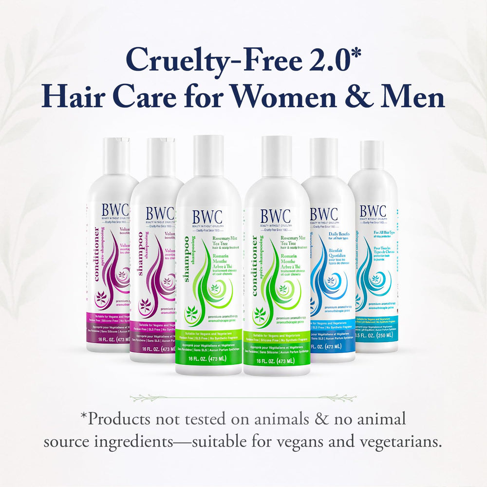 Beauty Without Cruelty conditioner packaging on shelf, cruelty-free and USA-made