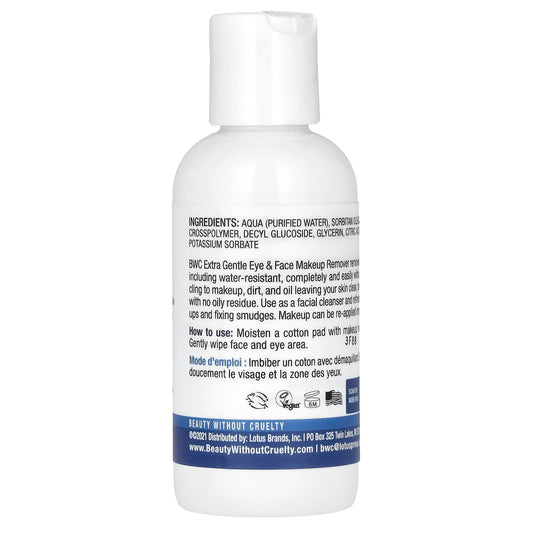 Beauty Without Cruelty eye make-up remover close-up showing creamy cleansing action