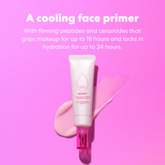 Beautyblender Boost primer pump dispense illustrating easy application