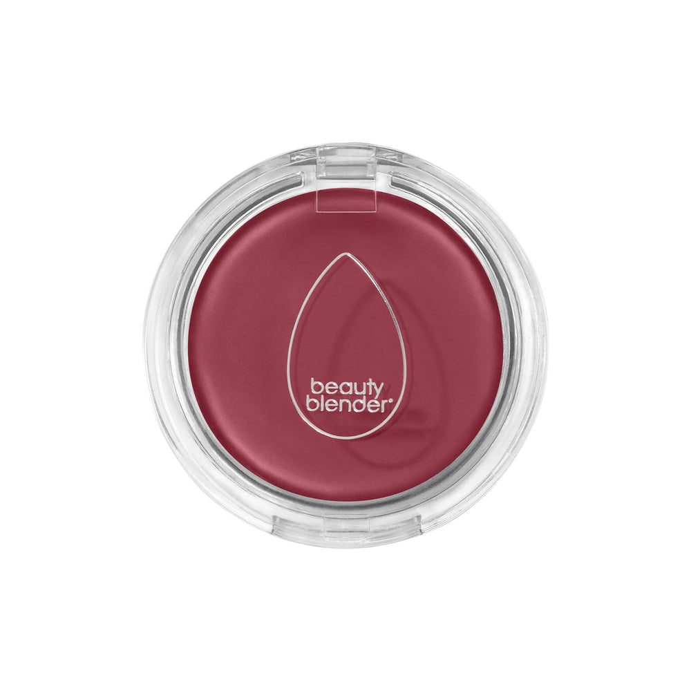 Beautyblender Bounce Liquid Whip Cream Blush Blissful Berry jar showing dewy, buildable color.