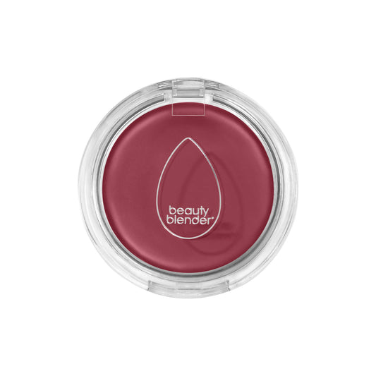 Beautyblender Bounce Liquid Whip Cream Blush Blissful Berry jar showing dewy, buildable color.