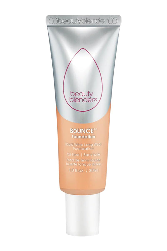 Beautyblender Bounce Liquid Whip bottle cap close-up, oil-free formula for long wear.