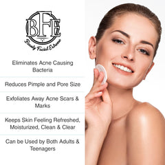 Beauty Facial Extreme Acne Pad in-use on skin for oil control.